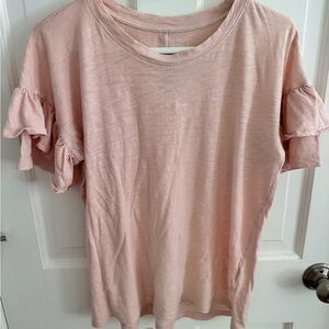 GAP Pink Flutter Sleeve T-Shirt